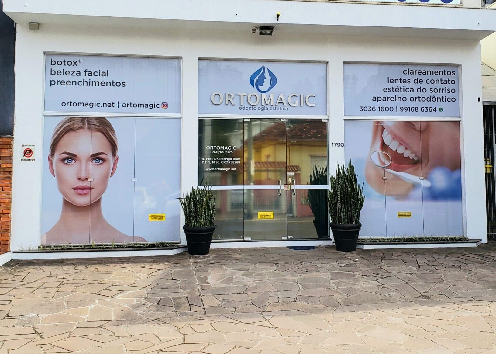 Fachada da Clínica Ortomagic Unidade 2 — Rua Bento Gonçalves 1790, Novo Hamburgo RS